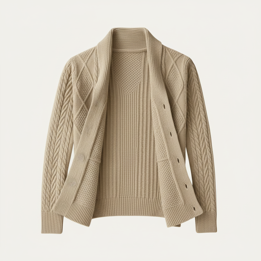Glebronia | Morbido cardigan con chiusura a bottoni e tasche laterali