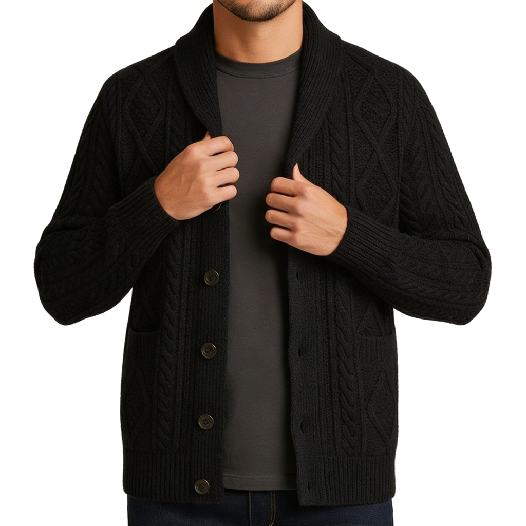 Glebronia | Morbido cardigan con chiusura a bottoni e tasche laterali