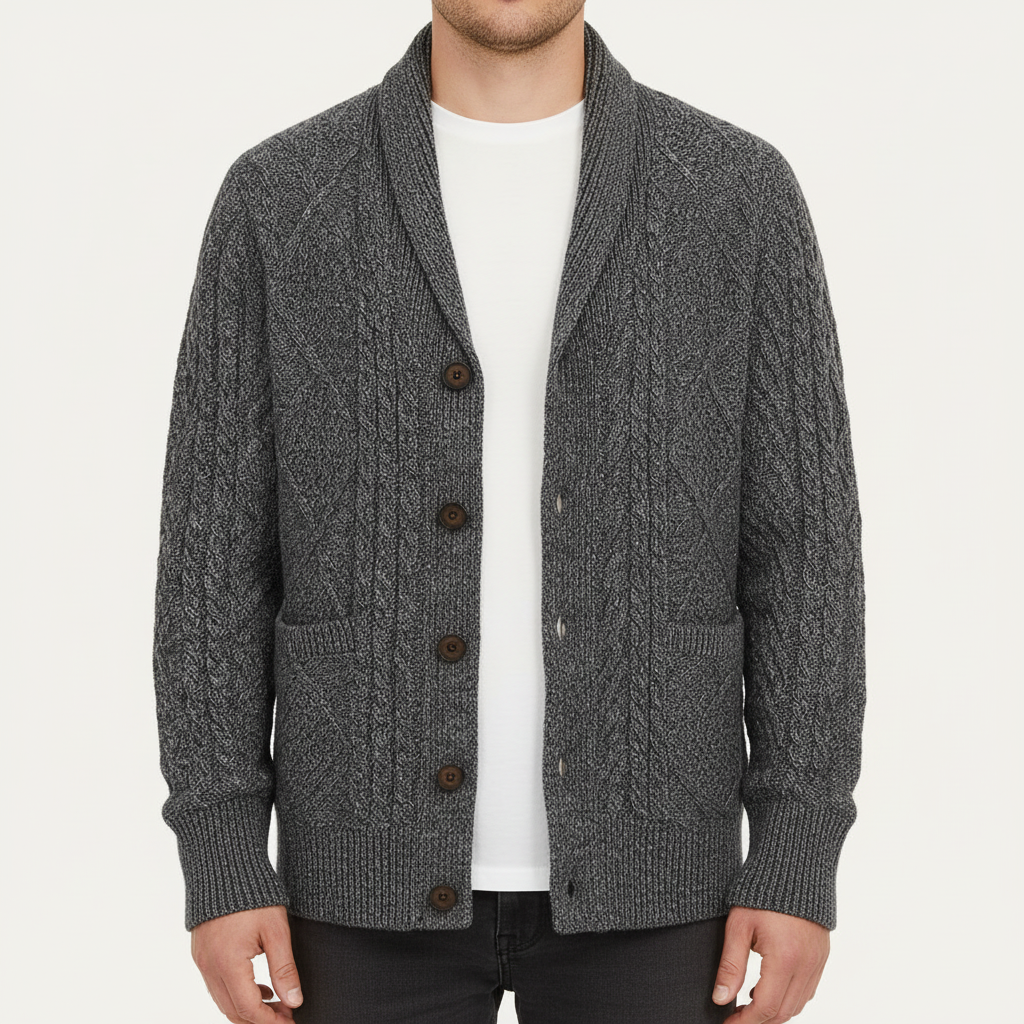 Glebronia | Morbido cardigan con chiusura a bottoni e tasche laterali