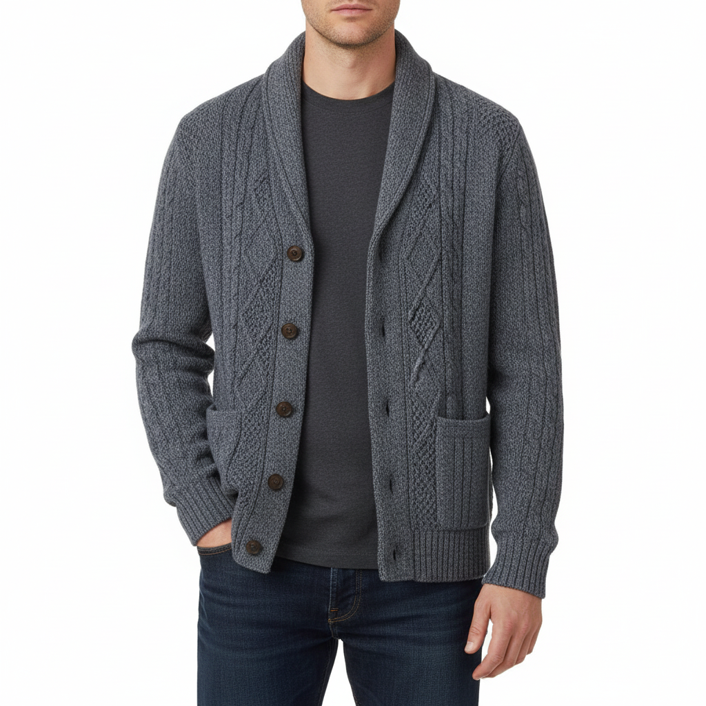 Glebronia | Morbido cardigan con chiusura a bottoni e tasche laterali