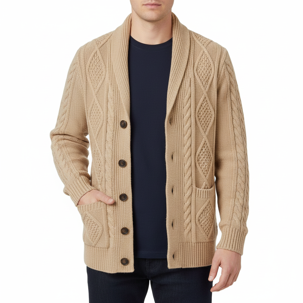 Glebronia | Morbido cardigan con chiusura a bottoni e tasche laterali