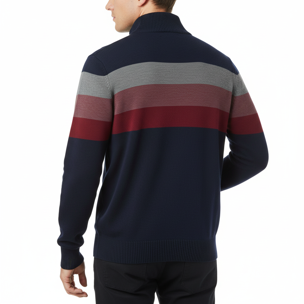 Glebronia | Pullover a righe con zip