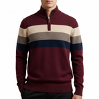 Glebronia | Pullover a righe con zip