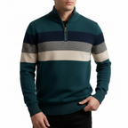 Glebronia | Pullover a righe con zip