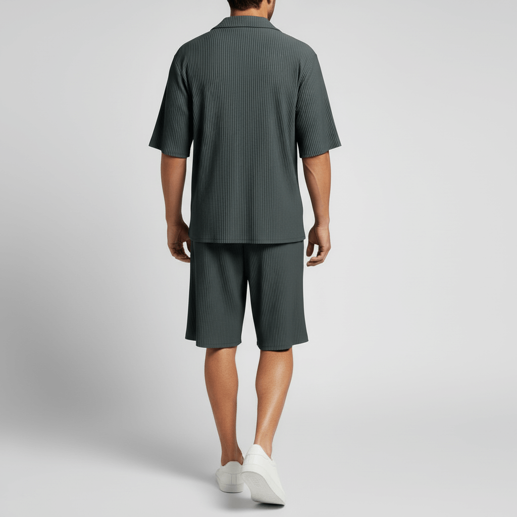 Glebronia | Set di camicia e pantaloni corti a righe