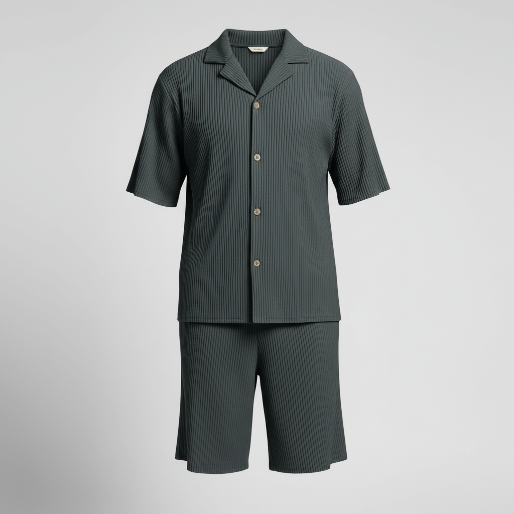 Glebronia | Set di camicia e pantaloni corti a righe