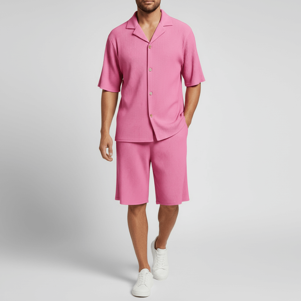 Glebronia | Set di camicia e pantaloni corti a righe