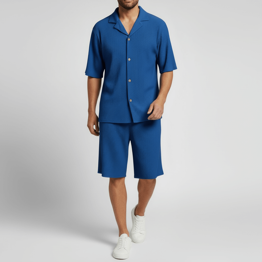 Glebronia | Set di camicia e pantaloni corti a righe