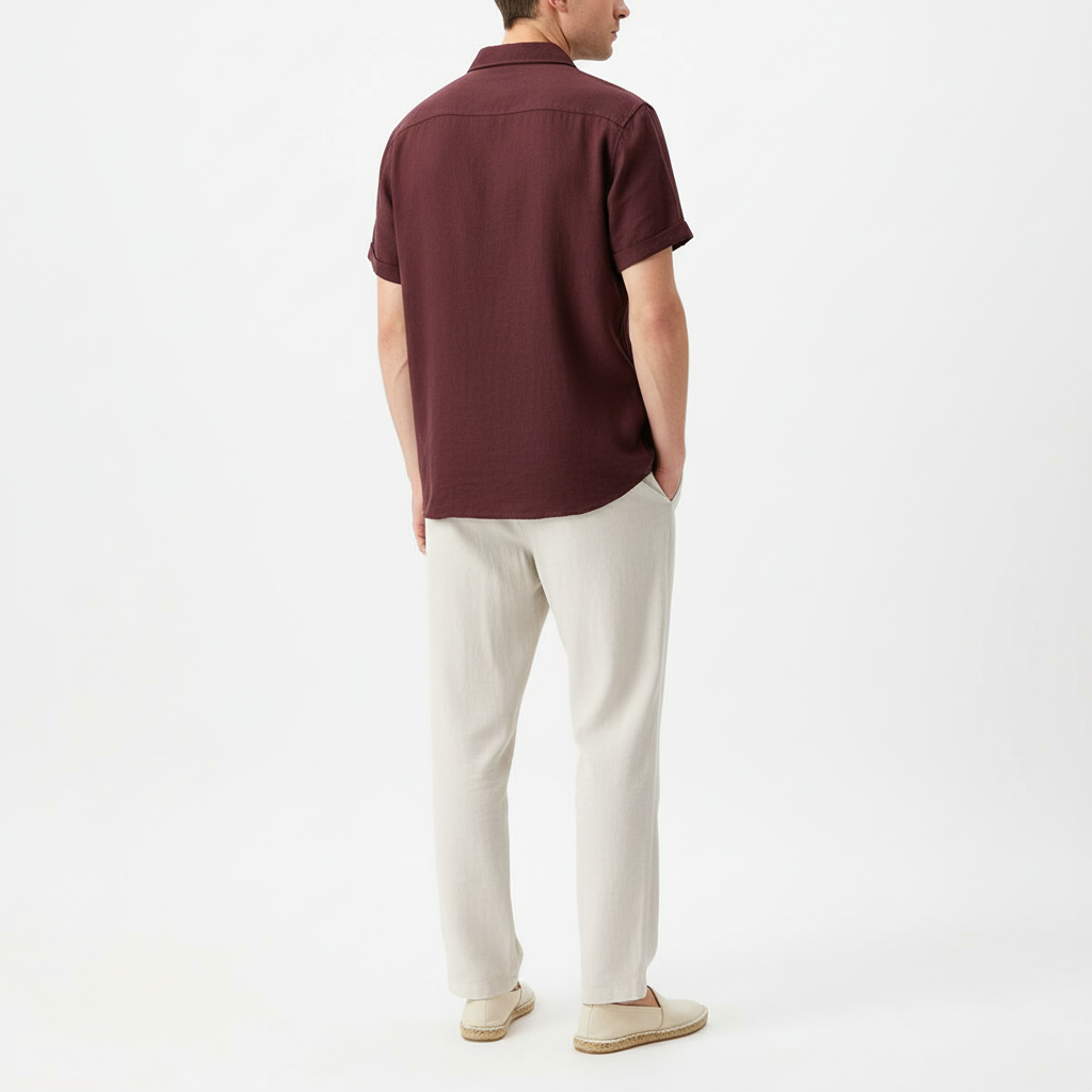 Glebronia | Set in lino estivo con camicia e pantaloni leggeri