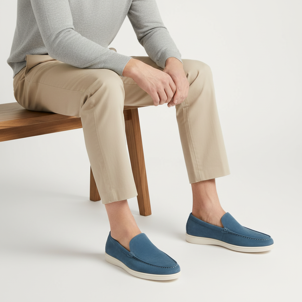 Glebronia | Slip-on mocassini in pelle scamosciata