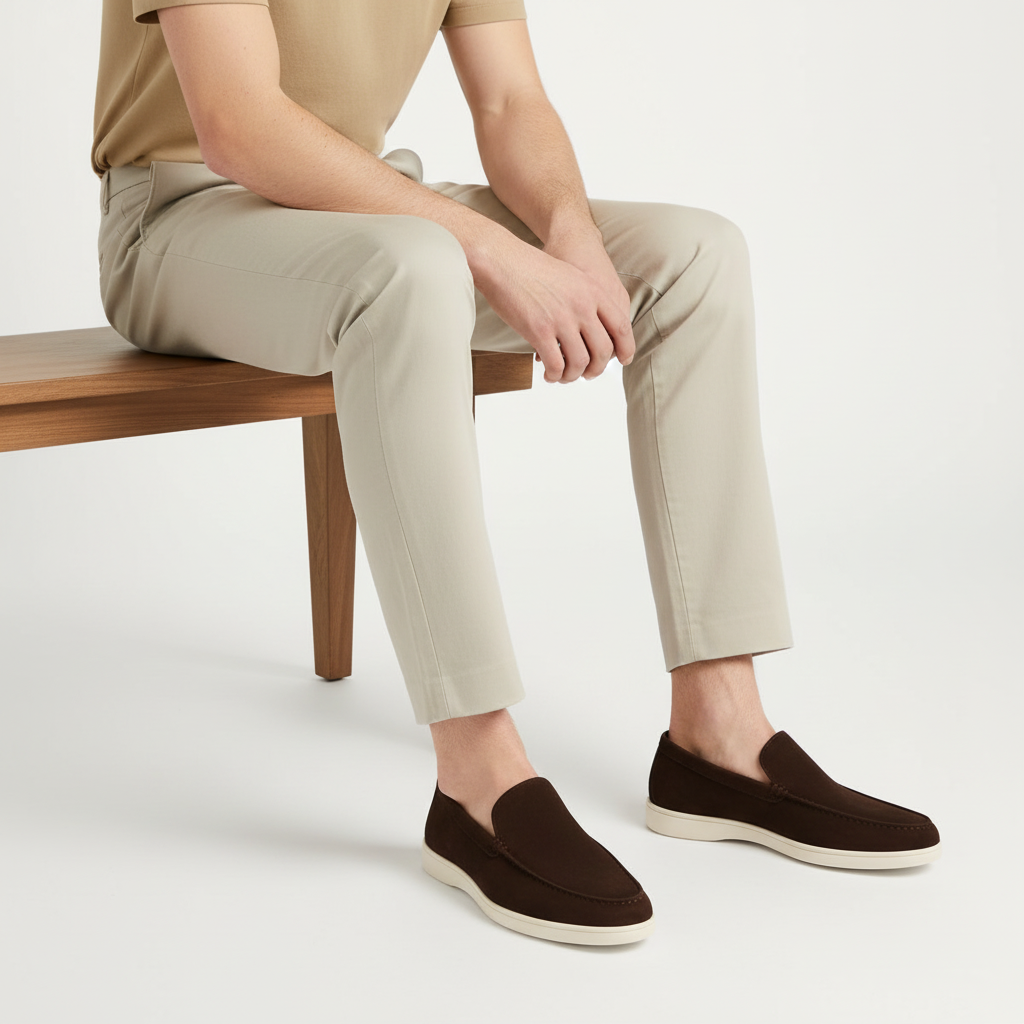 Glebronia | Slip-on mocassini in pelle scamosciata