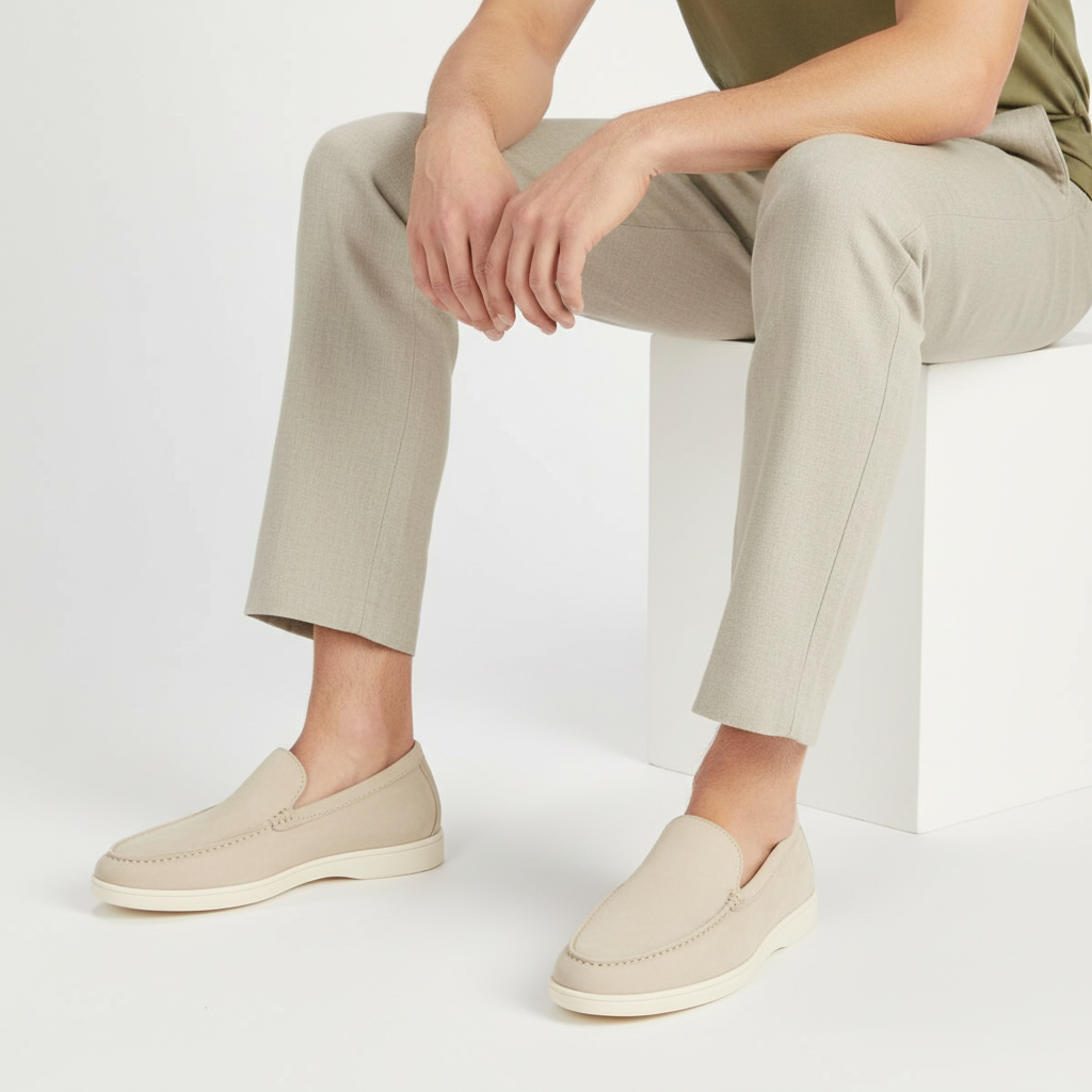 Glebronia | Slip-on mocassini in pelle scamosciata