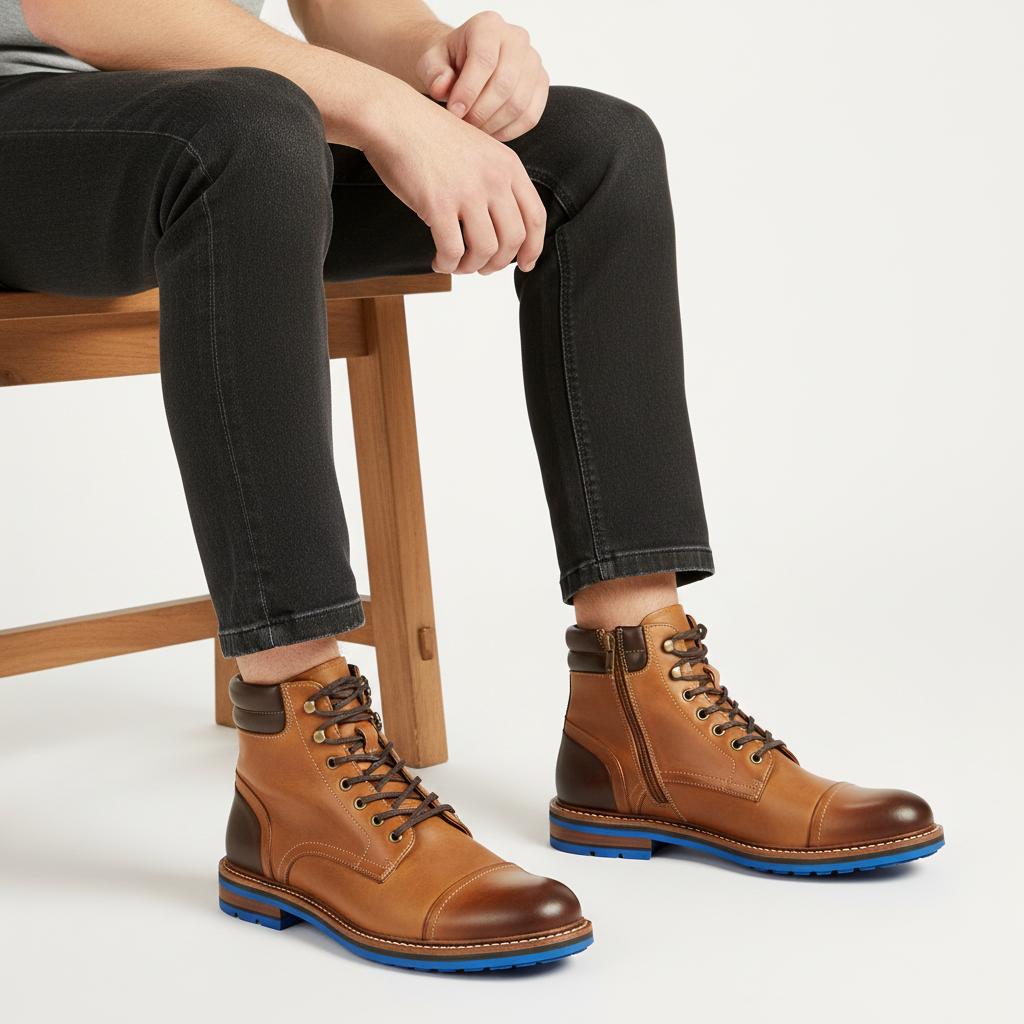 Glebronia | Stivaletti in pelle pieno fiore