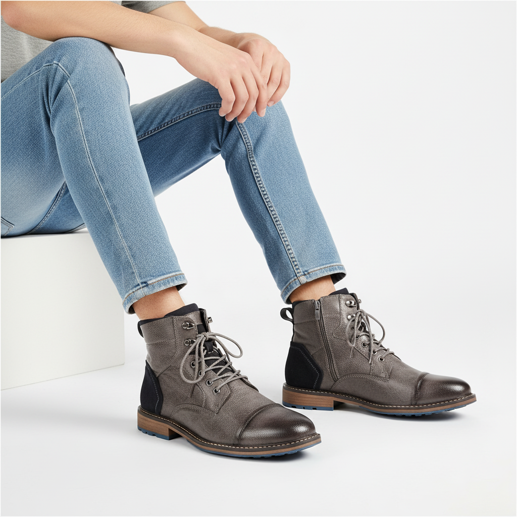 Glebronia | Stivaletti in pelle pieno fiore