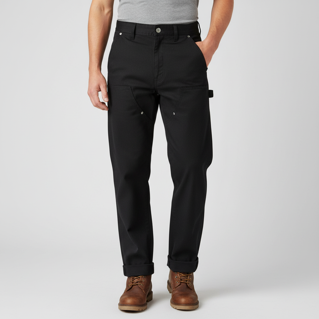 Glebronia | Twill di cotone resistente pantaloni utility a gamba dritta