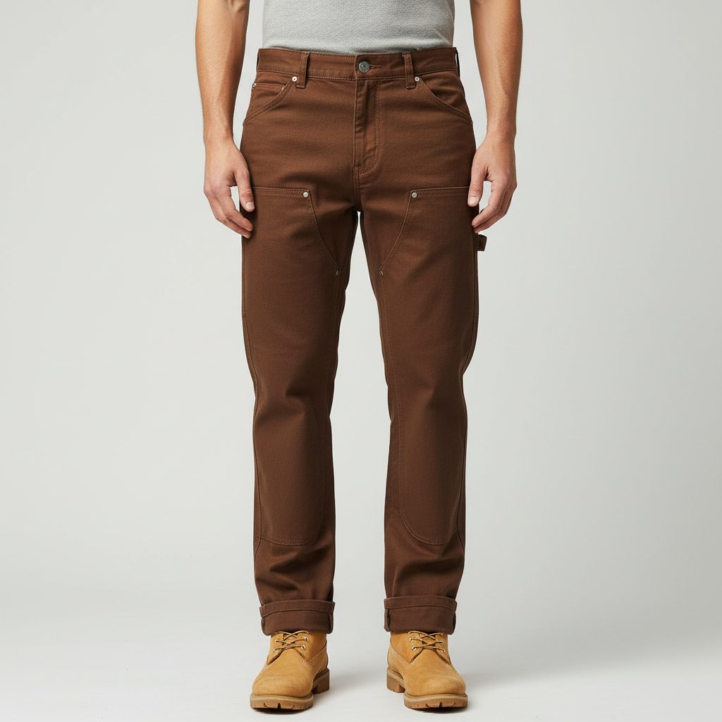 Glebronia | Twill di cotone resistente pantaloni utility a gamba dritta