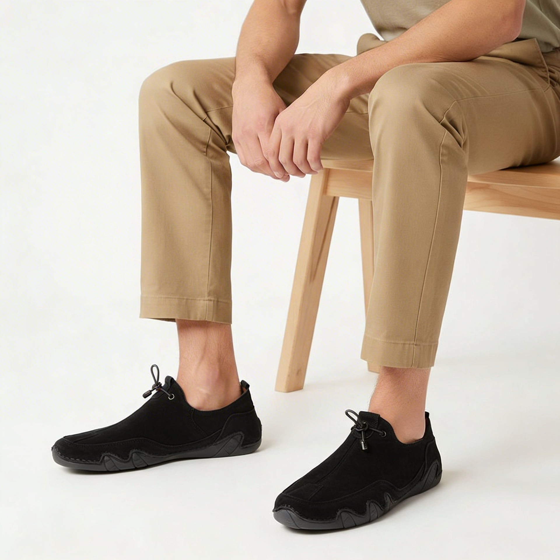 Glebronia | Vera pelle slip on con suola antiscivolo