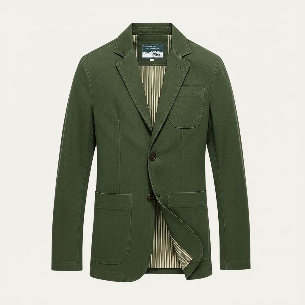 Glebronia | Vestibilità slim cotone giacca a vento stile blazer