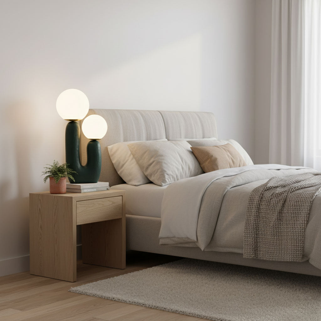 Lampada da Tavolo Oo in Stile Grezzo con Design Unico e Materiali di Qualità 3