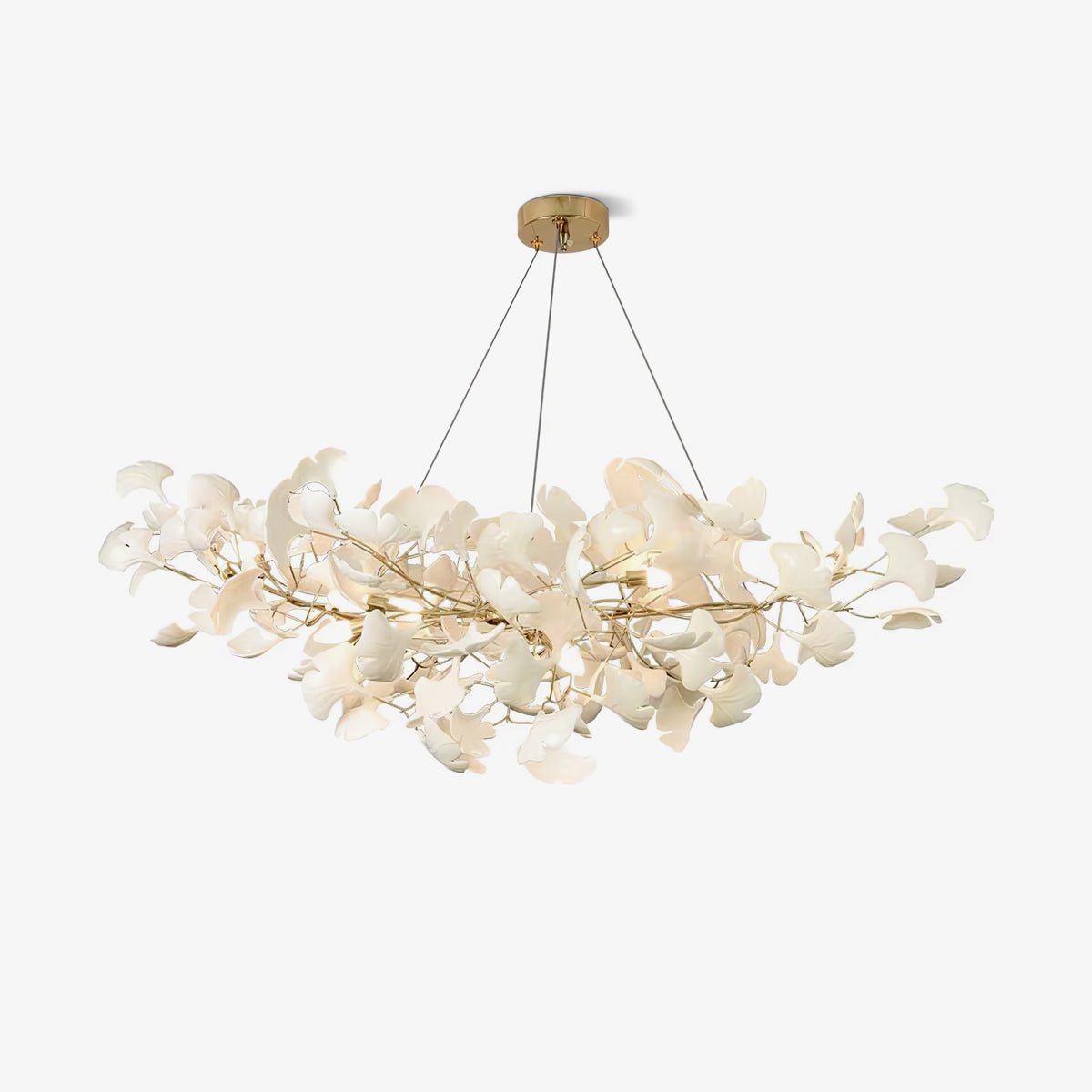 Lampadario Ginkgo B in Ceramica con Petali Decorativi | Lampadari Moderni per Atmosfere Eleganti 1