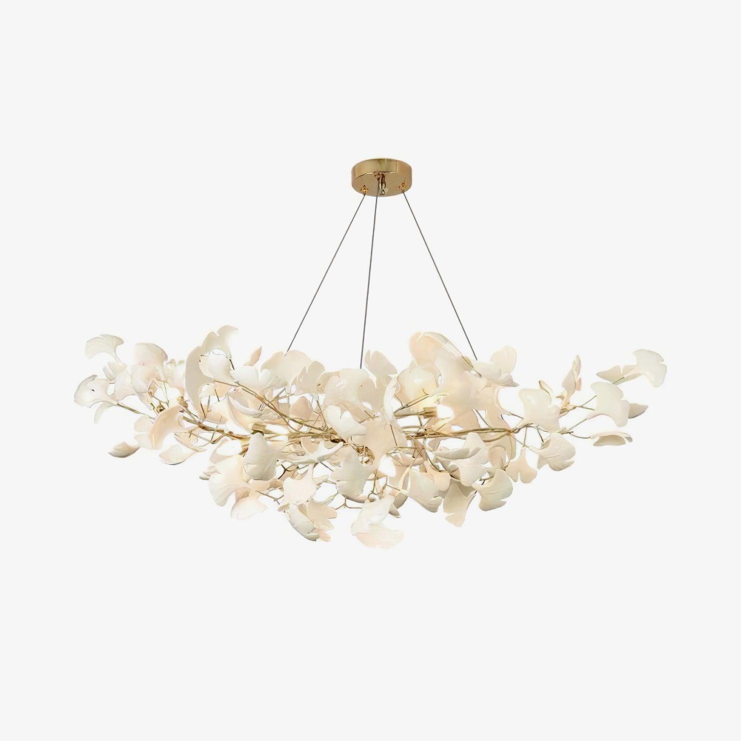 Lampadario Ginkgo B in Ceramica con Petali Decorativi | Lampadari Moderni per Atmosfere Eleganti 10