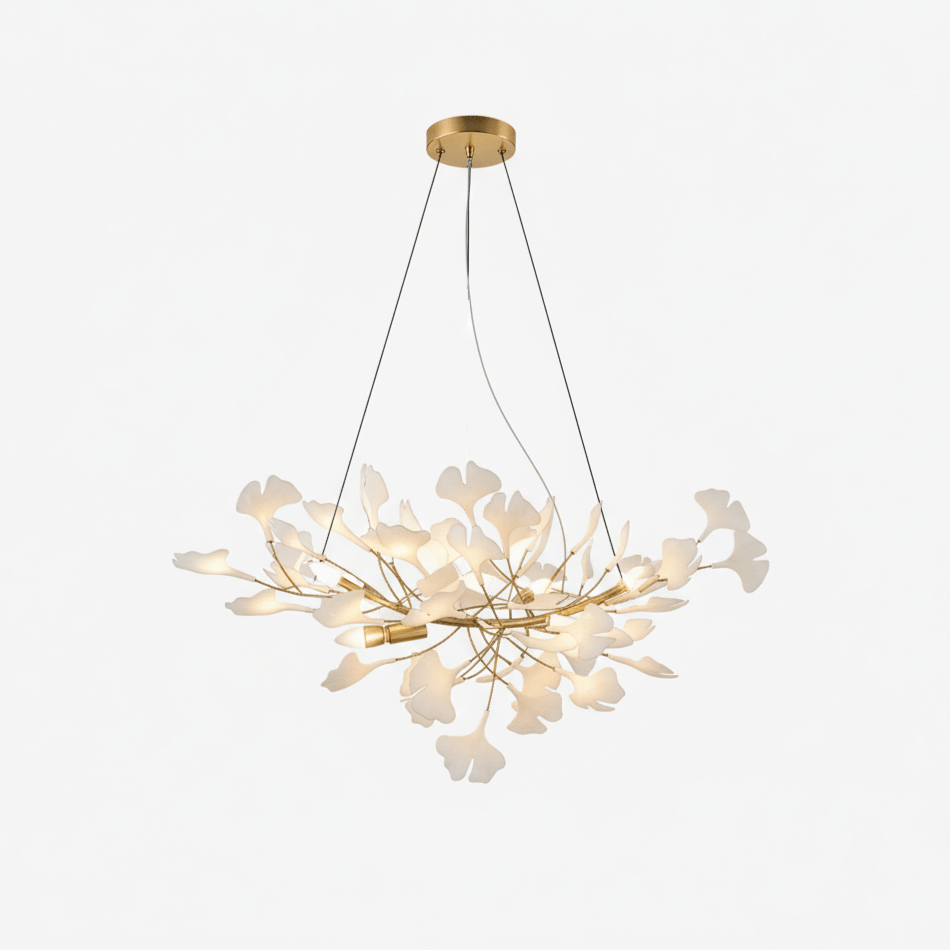Lampadario Ginkgo B in Ceramica con Petali Decorativi | Lampadari Moderni per Atmosfere Eleganti 12