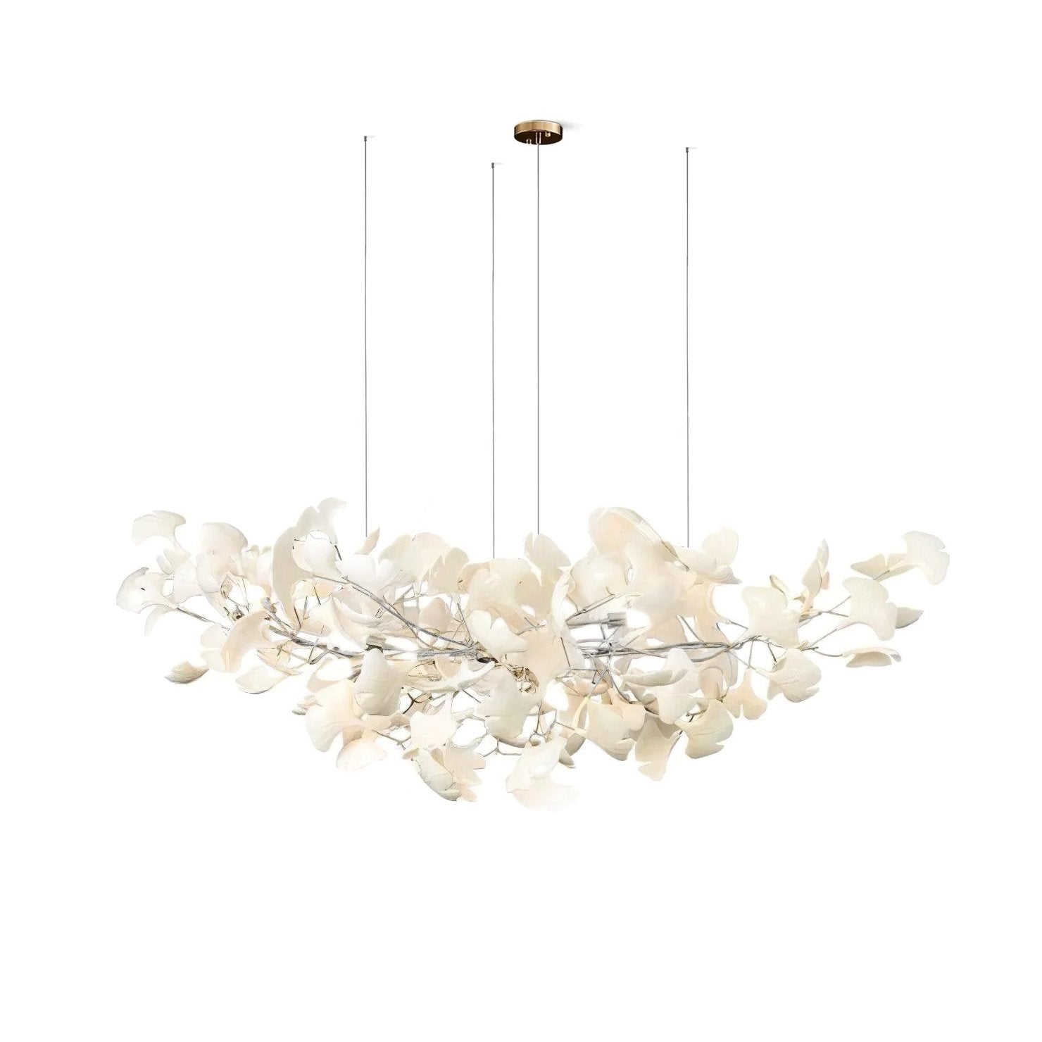 Lampadario Ginkgo B in Ceramica con Petali Decorativi | Lampadari Moderni per Atmosfere Eleganti 13