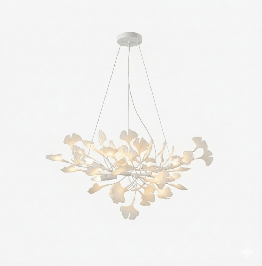 Lampadario Ginkgo B in Ceramica con Petali Decorativi | Lampadari Moderni per Atmosfere Eleganti 16