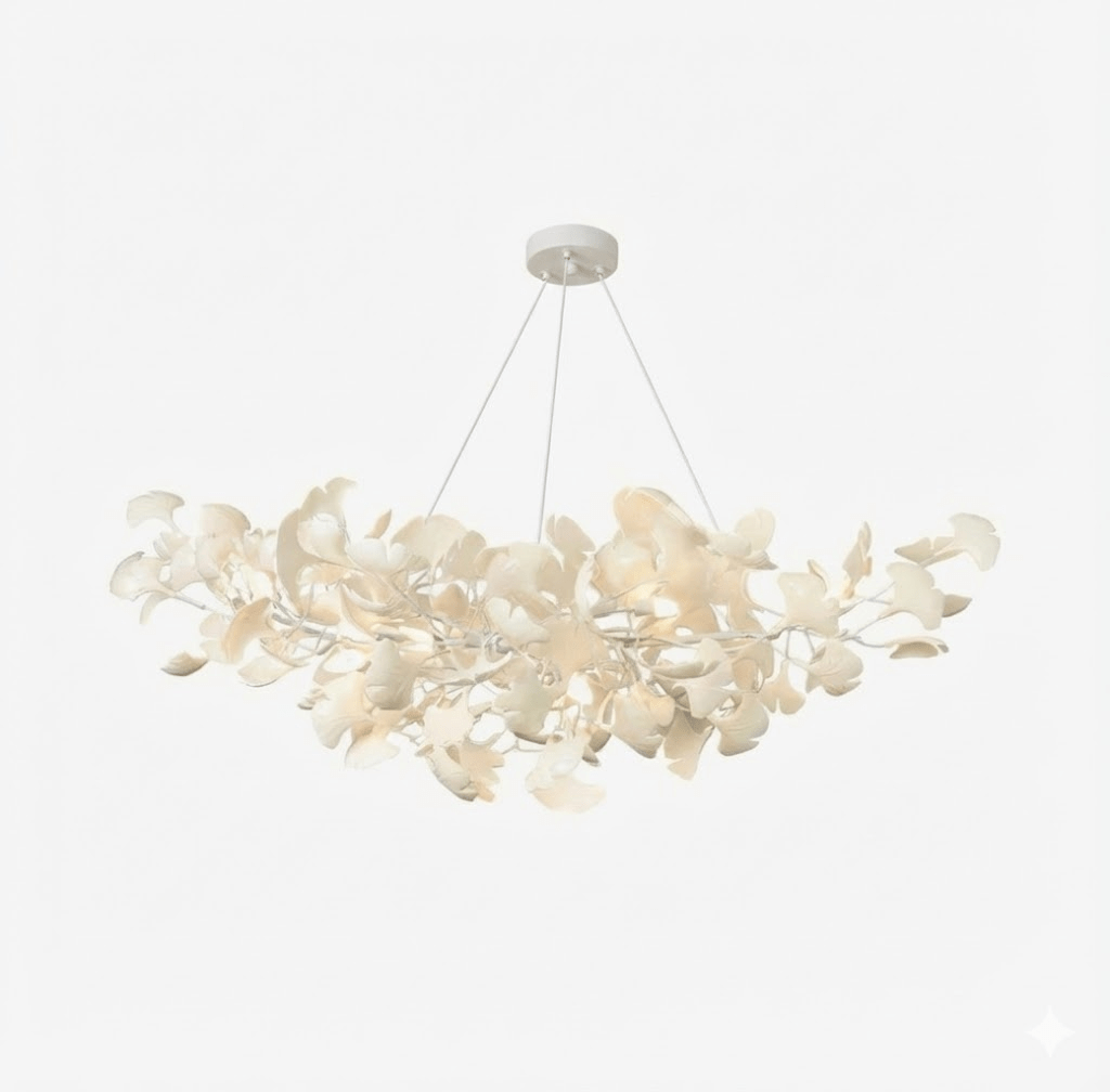 Lampadario Ginkgo B in Ceramica con Petali Decorativi | Lampadari Moderni per Atmosfere Eleganti 17