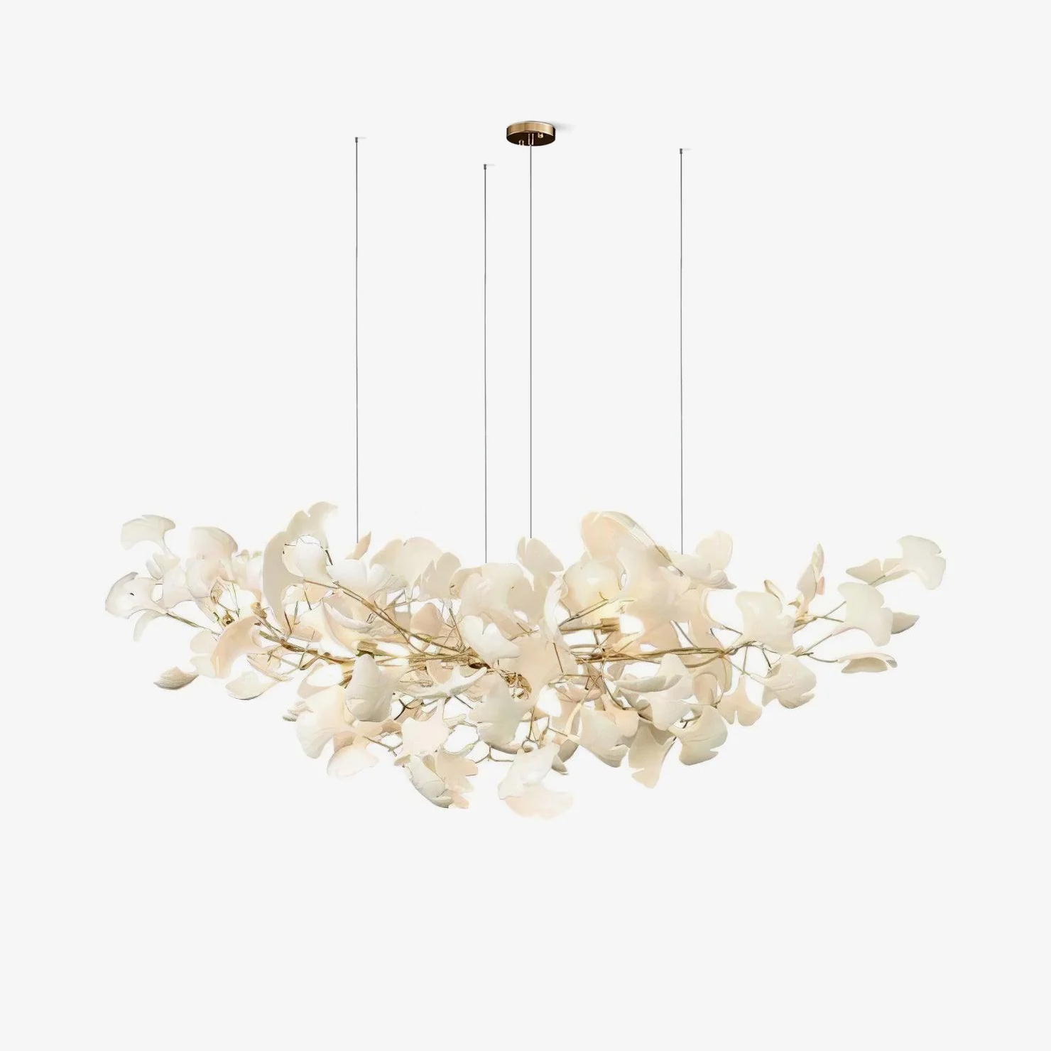 Lampadario Ginkgo B in Ceramica con Petali Decorativi | Lampadari Moderni per Atmosfere Eleganti 20