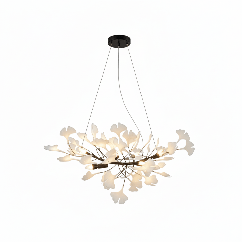 Lampadario Ginkgo B in Ceramica con Petali Decorativi | Lampadari Moderni per Atmosfere Eleganti 21