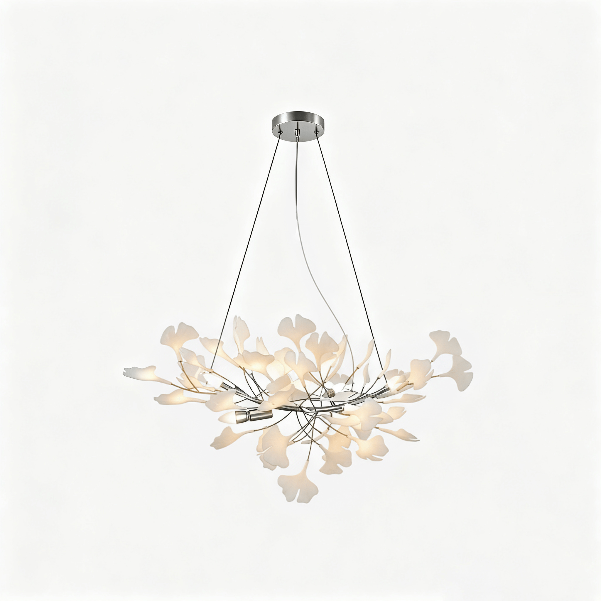 Lampadario Ginkgo B in Ceramica con Petali Decorativi | Lampadari Moderni per Atmosfere Eleganti 22