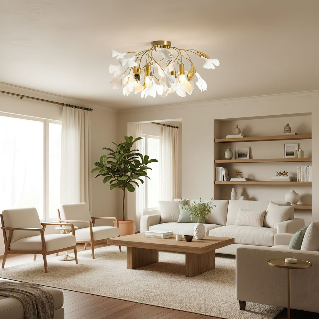 Plafoniera LED Soffitto Stile Gingko con Design Unico e Illuminazione Efficiente 5