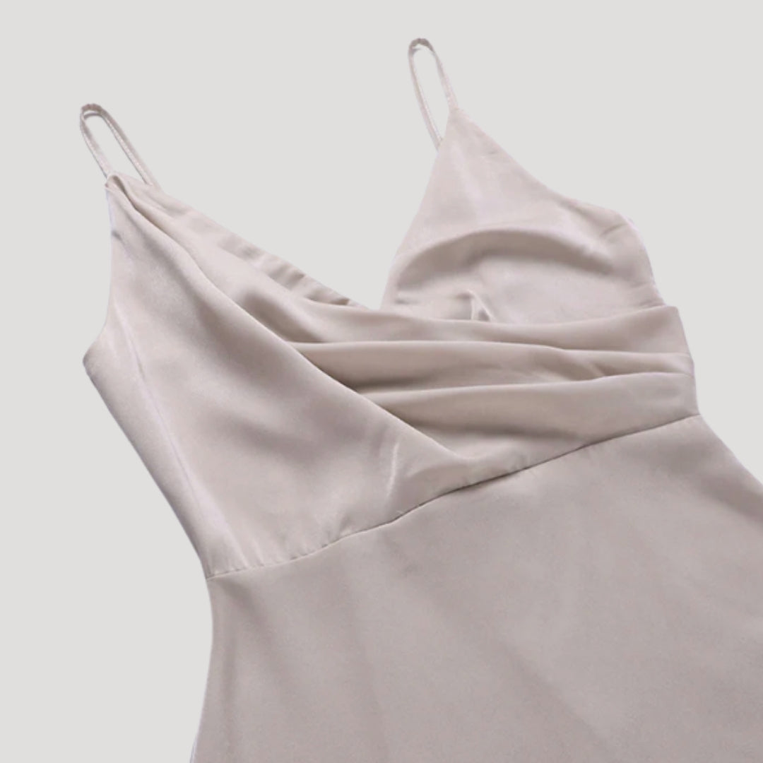Abito lungo da donna con spacco, elegante per matrimonio e cerimonia - view 6