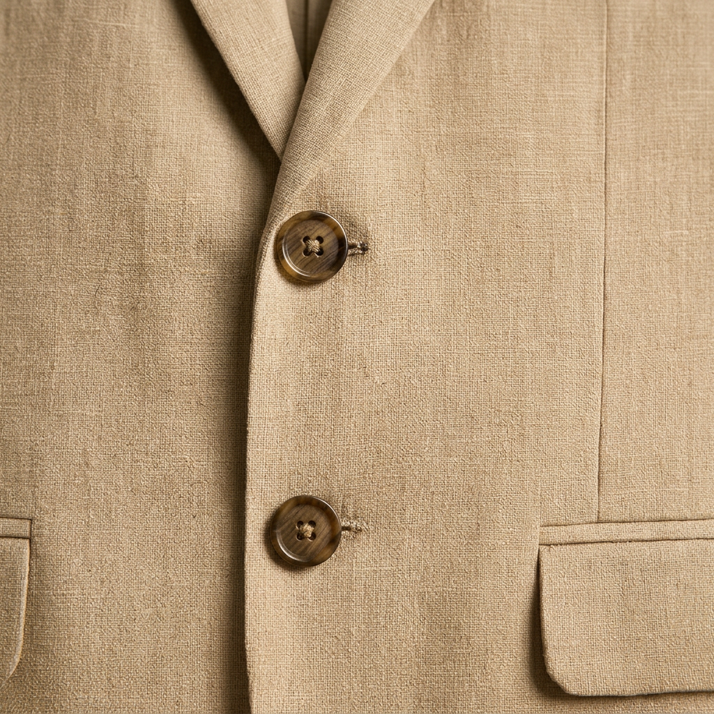 Completo uomo in lino slim fit 2 pezzi, elegante per matrimonio, cerimonia e ufficio - view 11