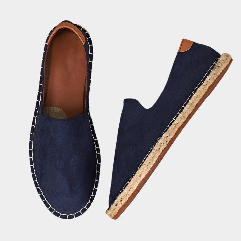 Espadrillas da uomo in tela, slip-on traspiranti fatte a mano, mocassini casual estivi - view 4
