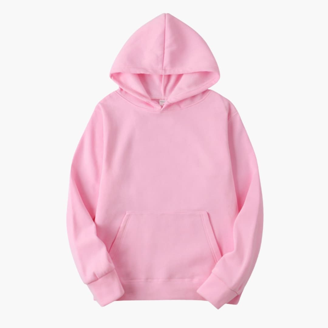 Felpa con cappuccio da uomo con coulisse regolabile e tasca a marsupio, vestibilità regolare - Rosa