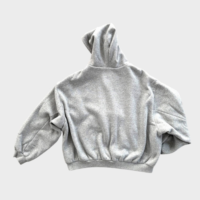 Felpa con cappuccio oversize da uomo reversibile con zip e fantasia a quadri, stile streetwear casual - view 9