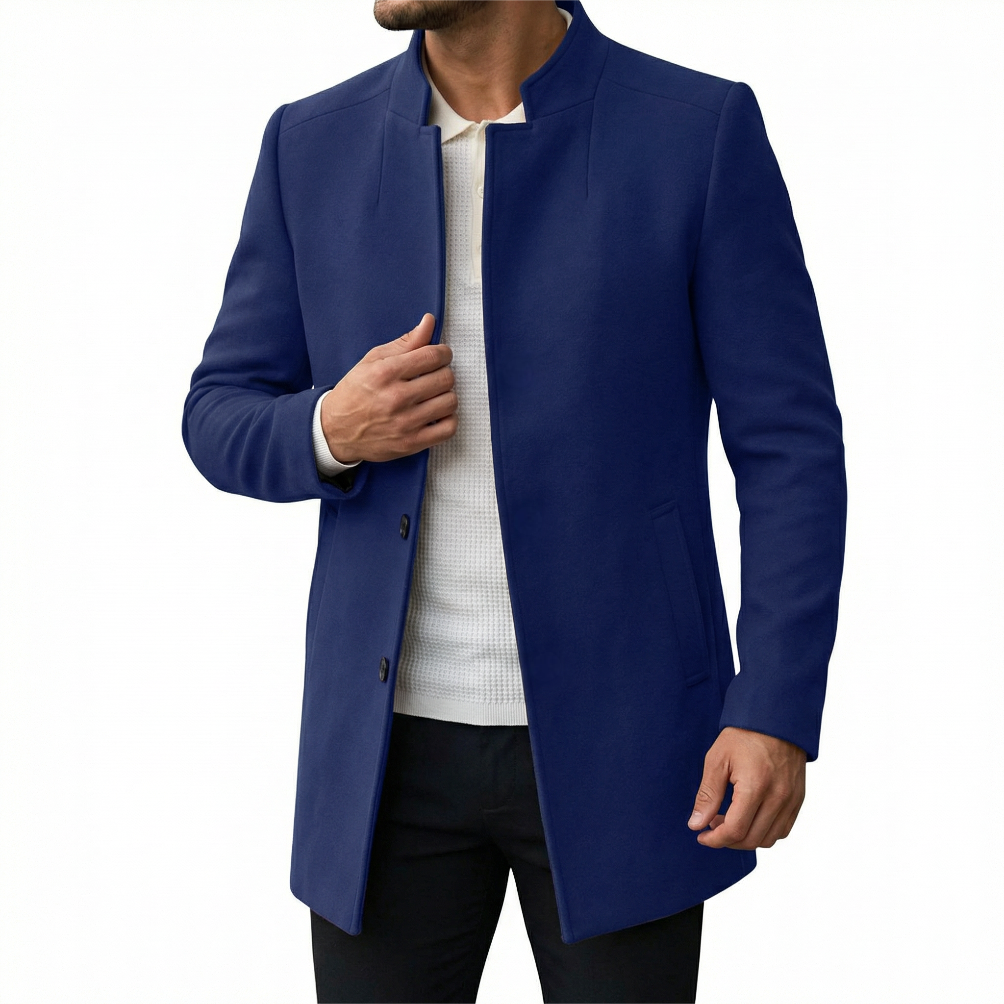 Glebronia | Vestibilità slim invernale con chiusura a bottoni nascosti