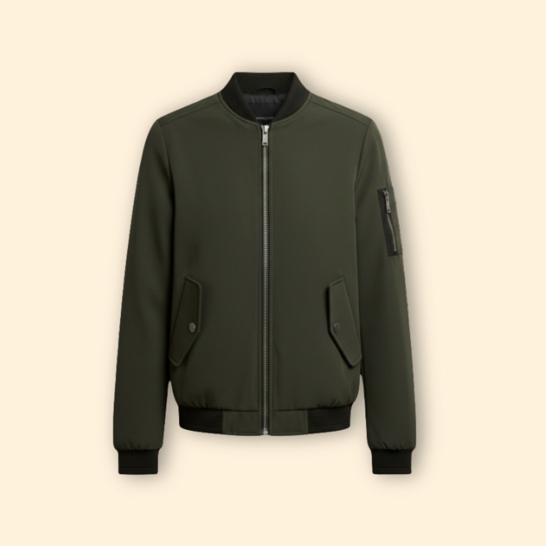 Giacca bomber da donna con zip intera, colletto a coreana e polsini a costine - view 6