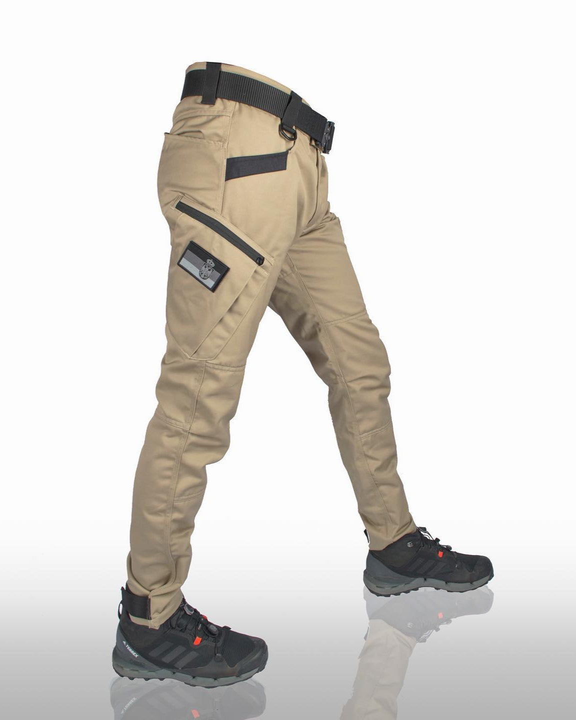 Glebronia | Pantaloni cargo da uomo con tasche laterali - Kaki