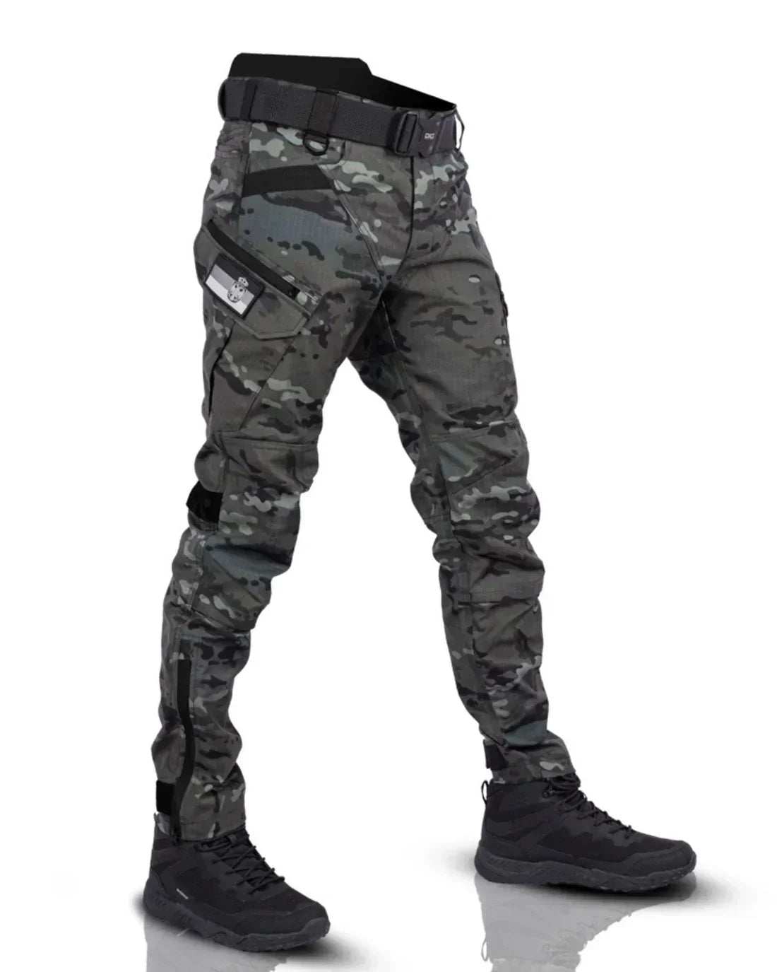 Glebronia | Pantaloni cargo da uomo con tasche laterali - Oliva