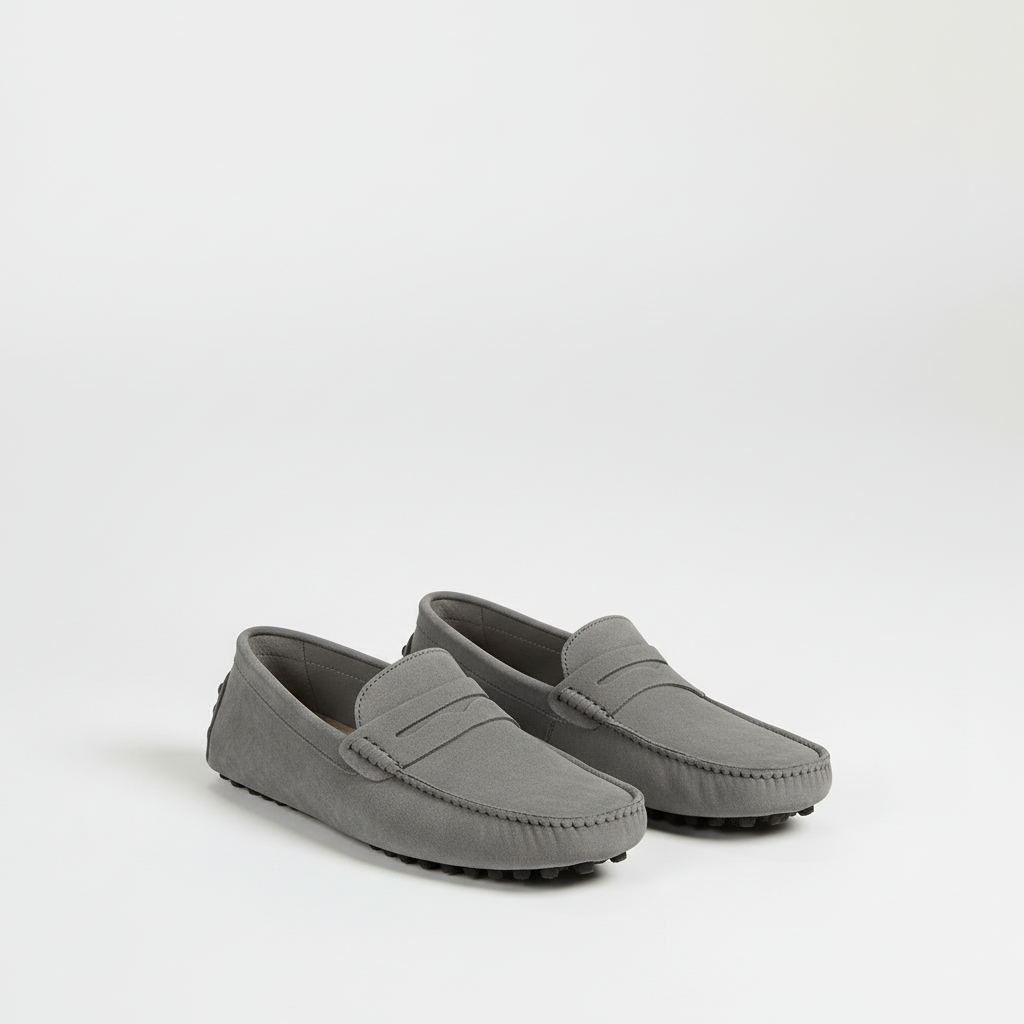 Mocassini da uomo eleganti con soletta morbida e design italiano - Grigio