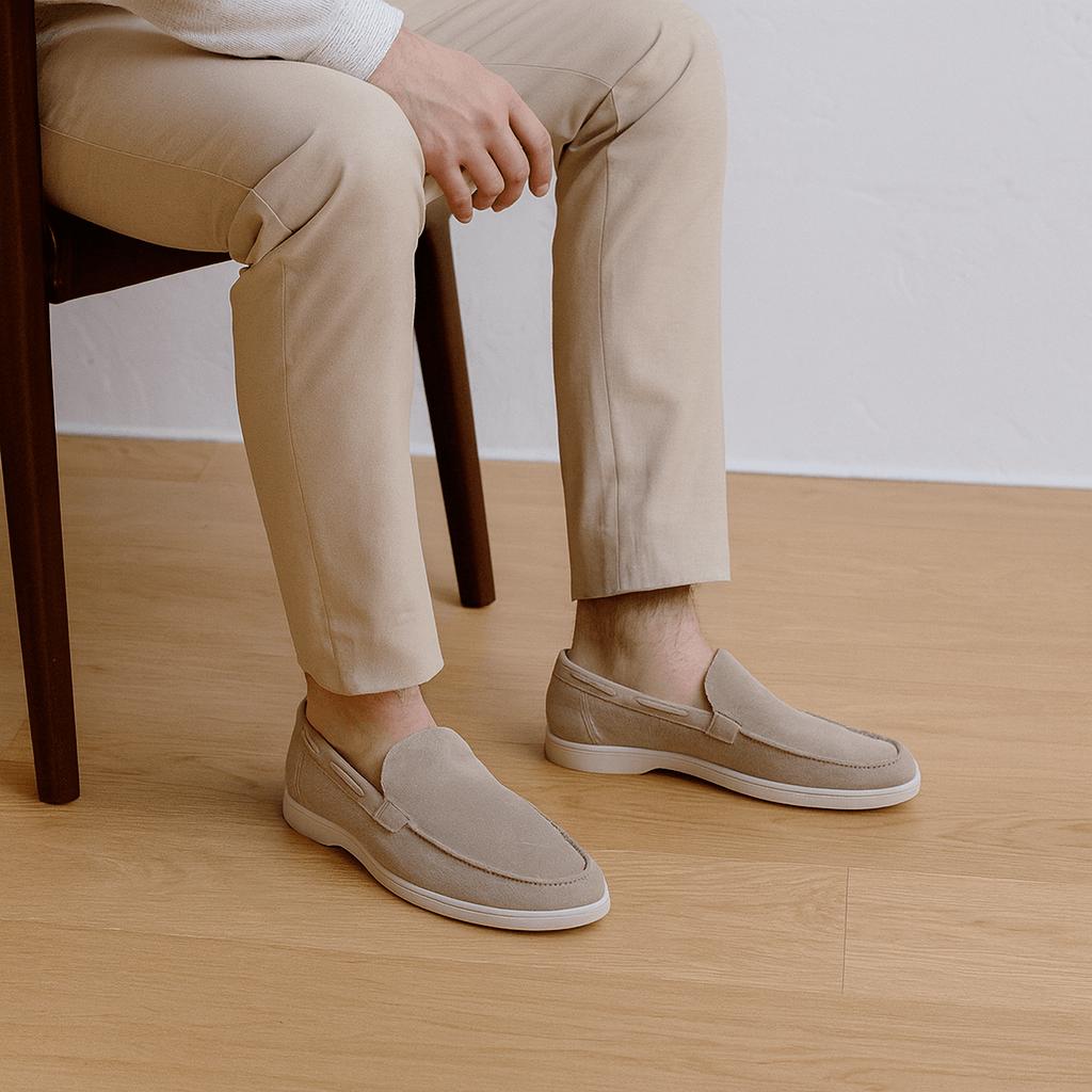 Mocassini scamosciati da uomo, slip-on eleganti per ufficio e tempo libero - view 5