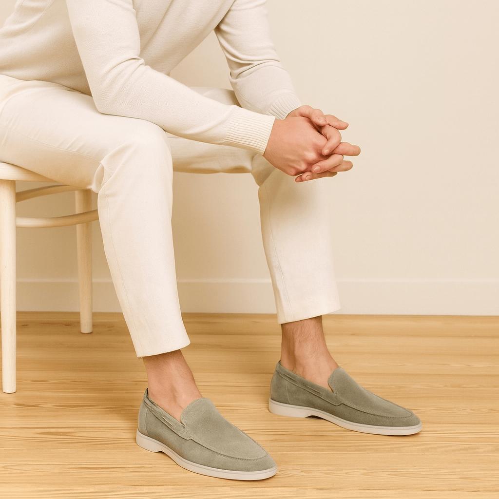 Mocassini scamosciati da uomo, slip-on eleganti per ufficio e tempo libero - view 7