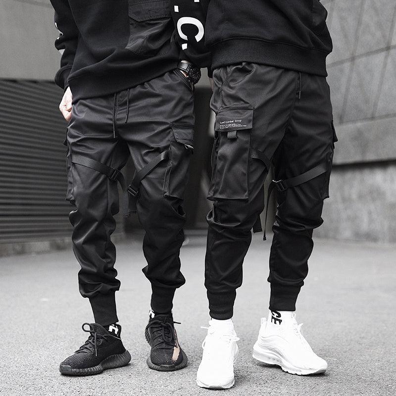 Pantaloni cargo jogger da uomo con tasche laterali, elastico alla caviglia e cinturini regolabili - view 2