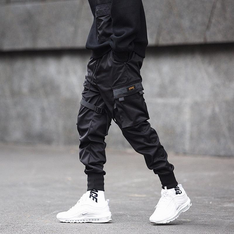Pantaloni cargo jogger da uomo con tasche laterali, elastico alla caviglia e cinturini regolabili - view 5