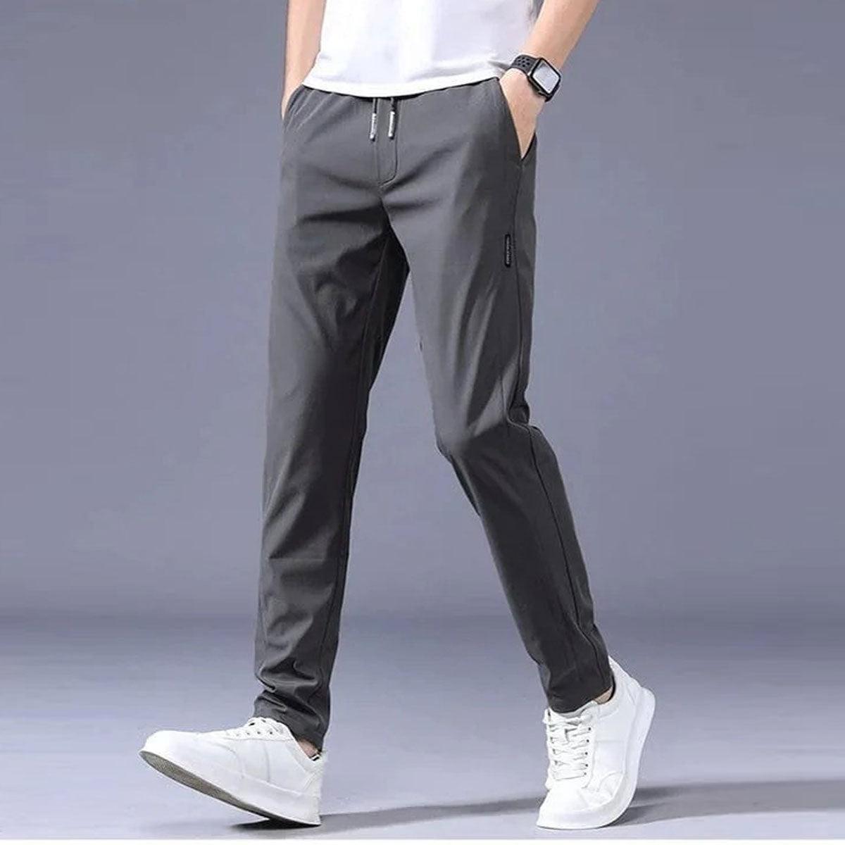Pantaloni sportivi da uomo elasticizzati e ad asciugatura rapida, slim fit con coulisse - view 4
