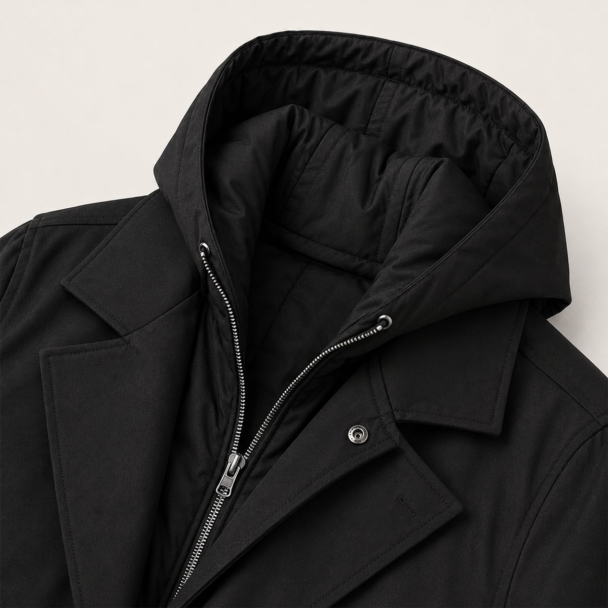 Parka da uomo con cappuccio, giacca di mezza stagione per primavera e autunno - foto 4
