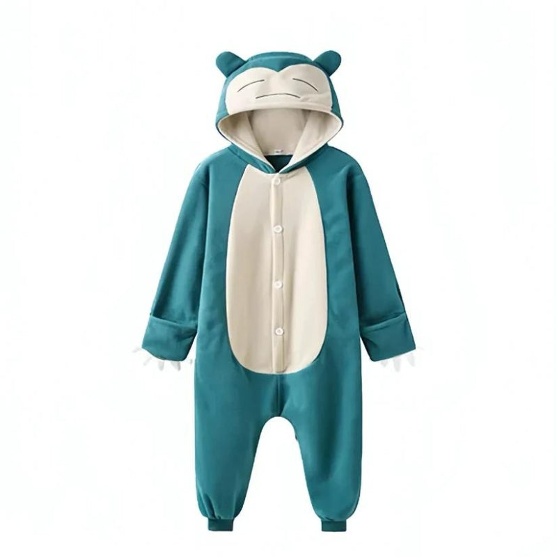 Pigiama intero in pile unisex con cappuccio, morbida tuta kigurumi con animali per tutta la famiglia - view 13